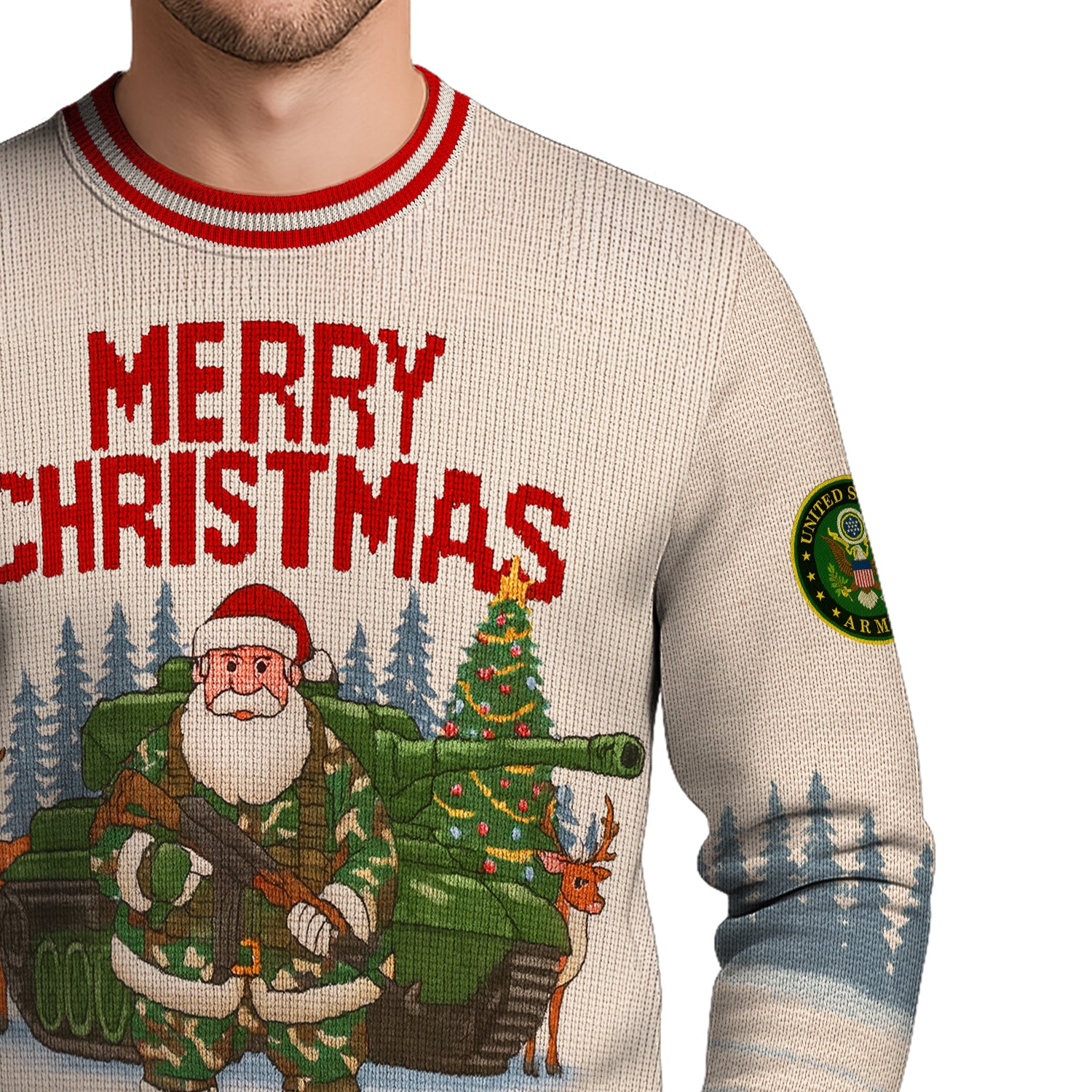 US Army Merry Christmas Ugly Christmas Sweater
