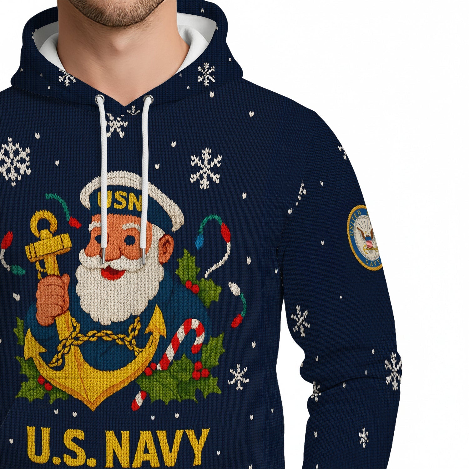 US Navy 250 Anchored In Christmas Spirit Christmas Xmas 3D All Over Print