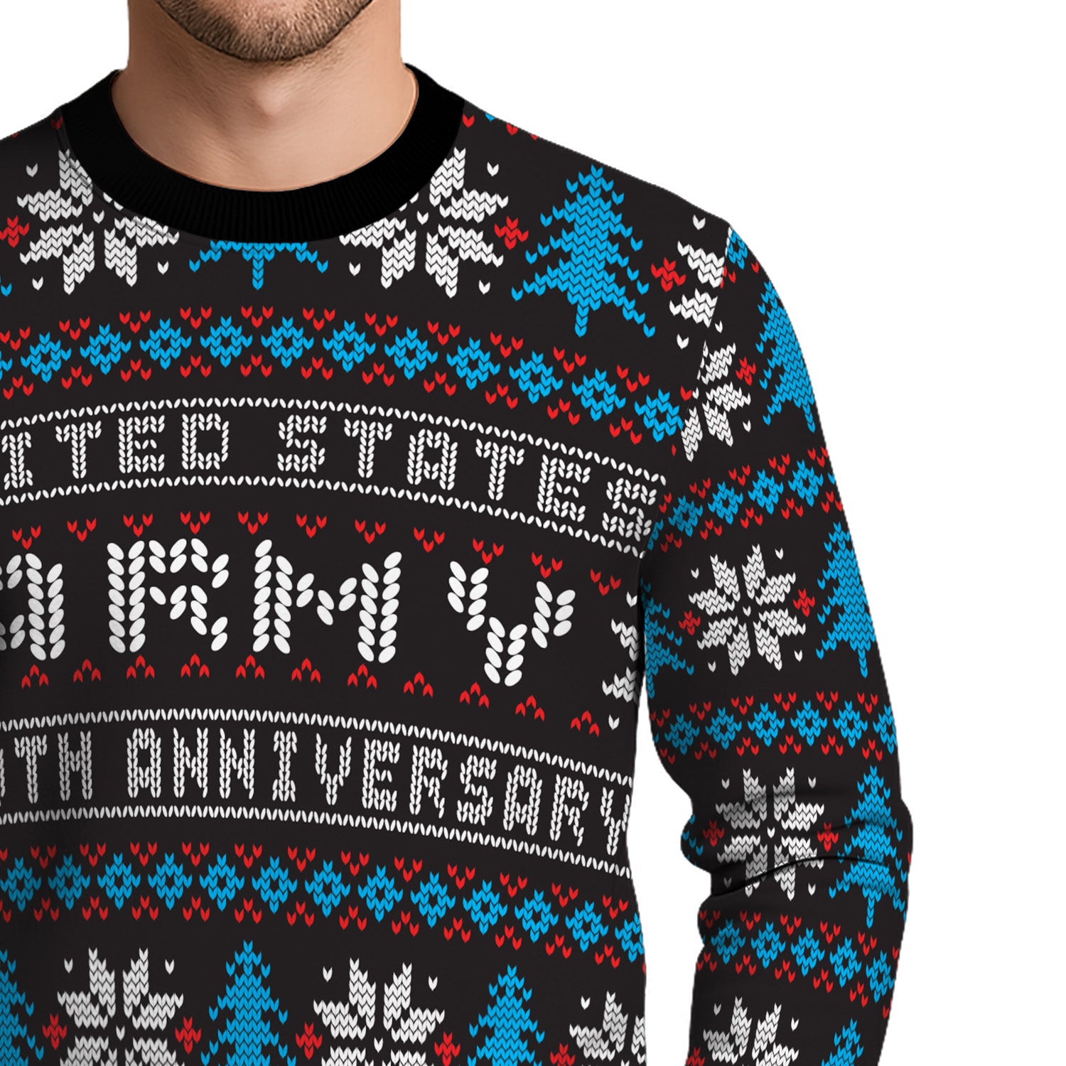 US Army 250th Anniversary Ugly Christmas Sweater for Women Men