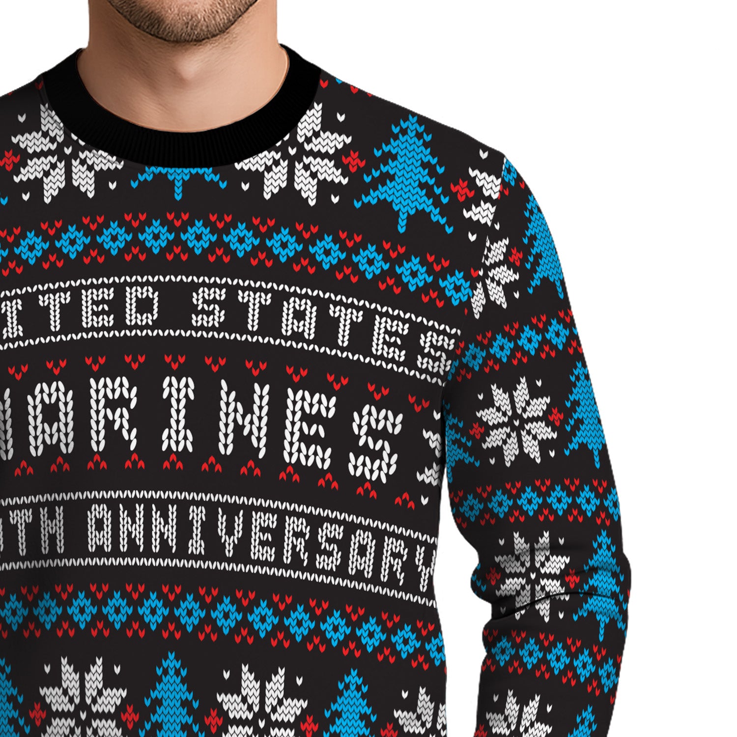 USMC 250th Anniversary Ugly Christmas Sweater for Women Men