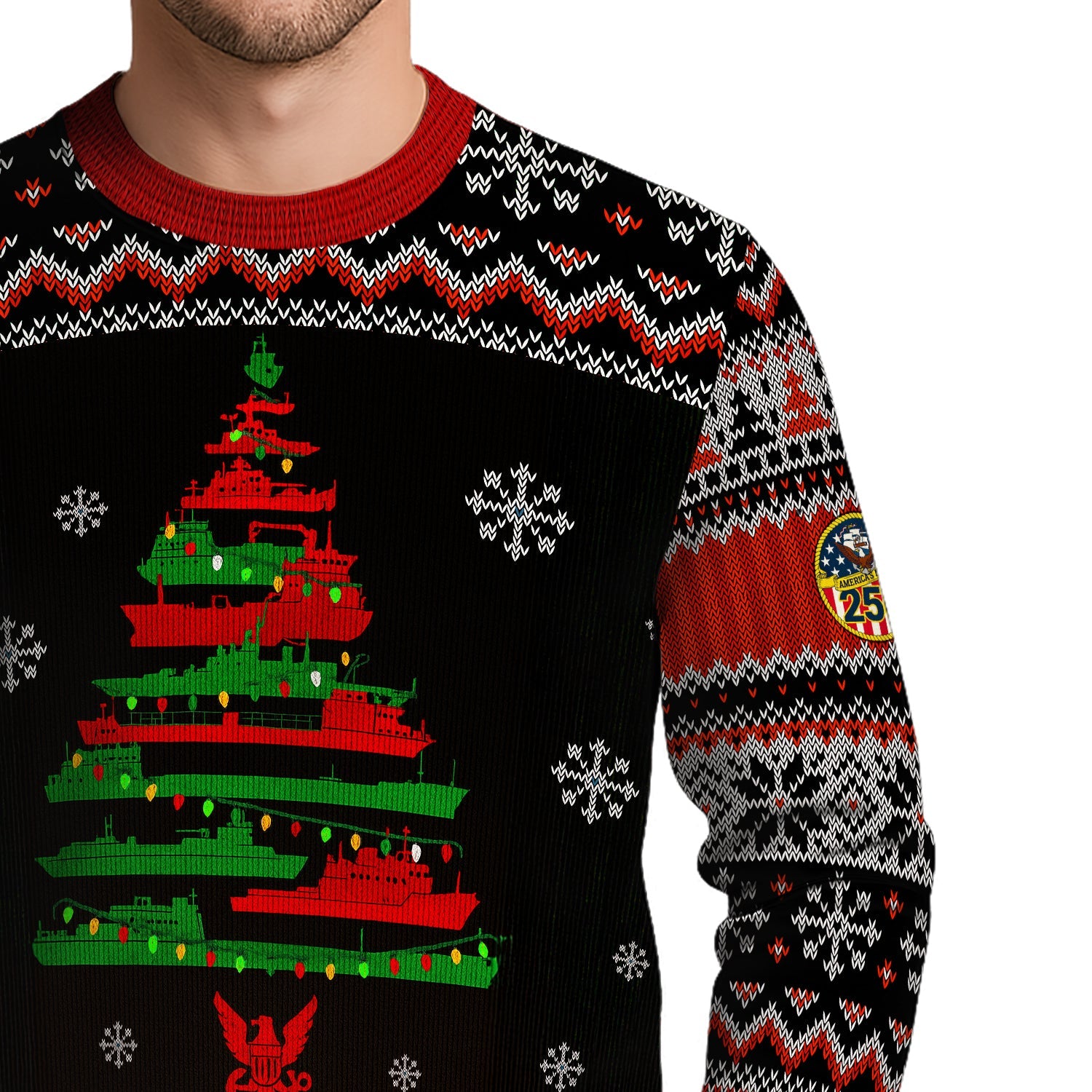 America's Navy 250 Christmas Ugly Sweater