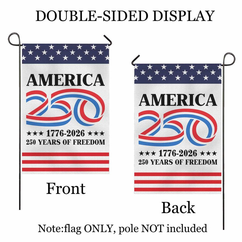 America 250 1776 - 2026 Garden Flag 12''x18'' Twin-Side Printing