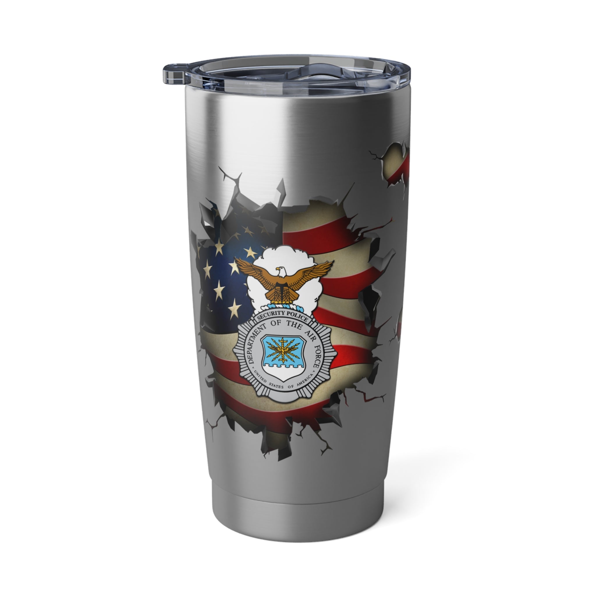 US Air Force Security Police 3D Break Effect Vagabond 20oz Tumbler