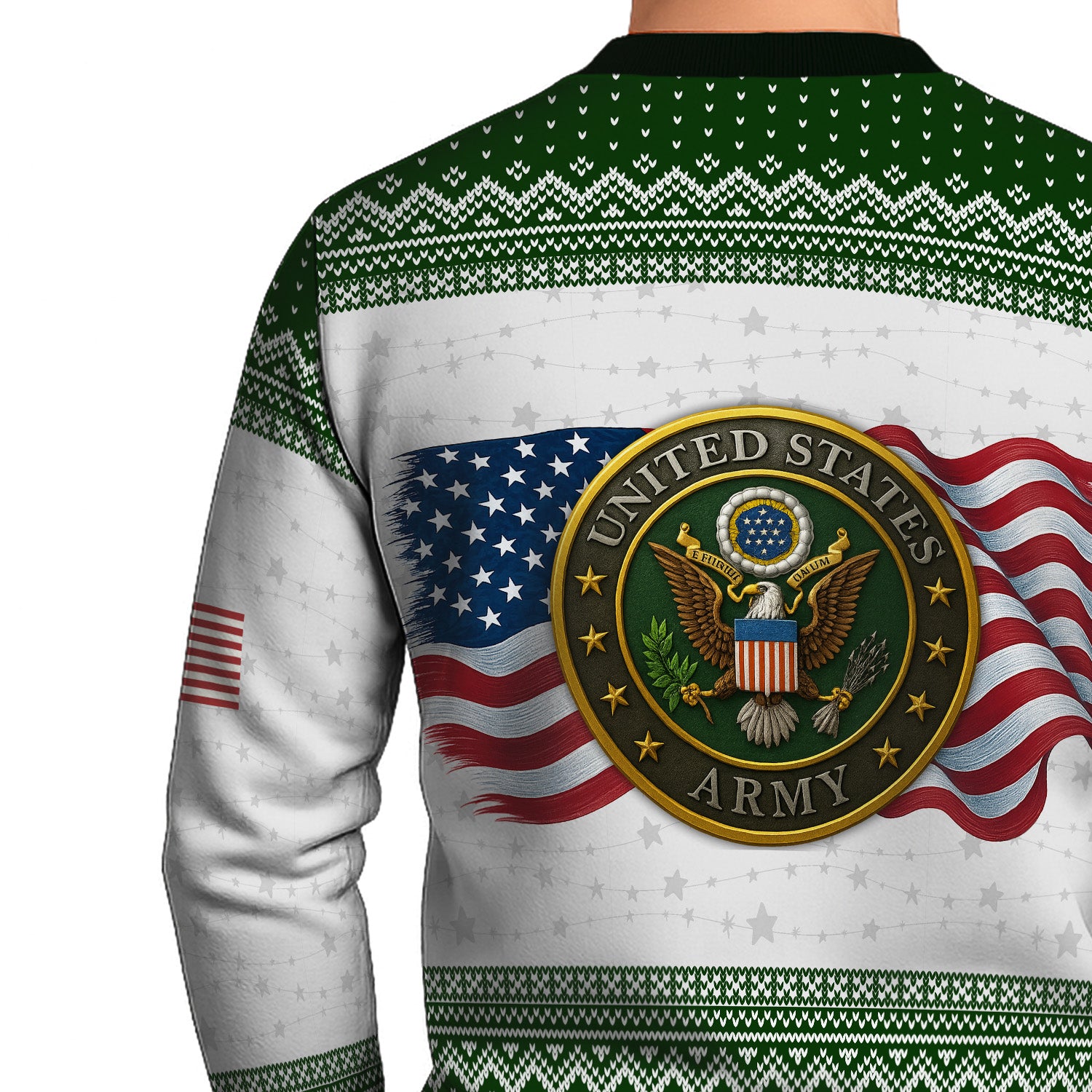 Personalized US Army Ugly Christmas Sweater TUST09