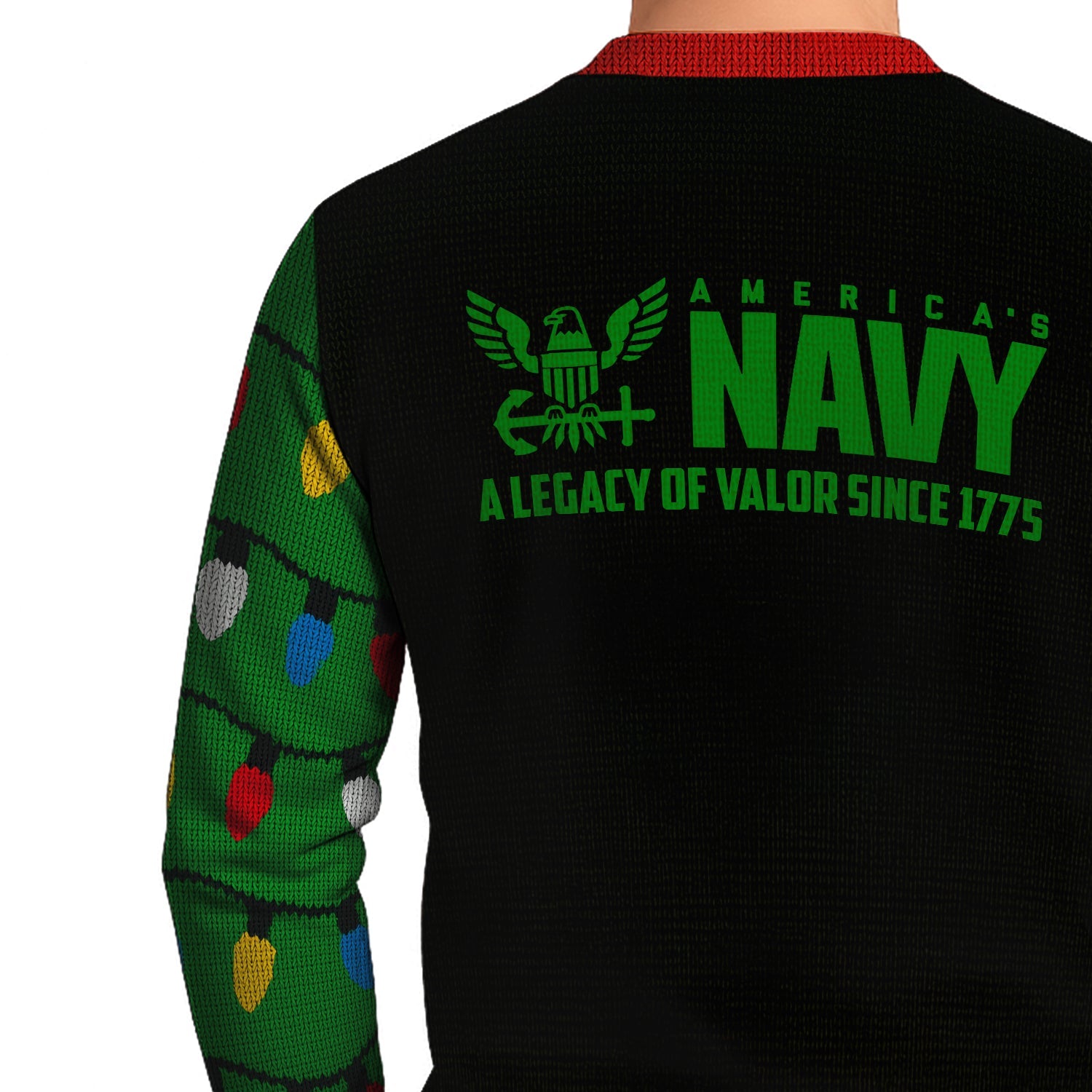 America's Navy A Legacy Of Valor Since 1775 Christmas Ugly Sweater