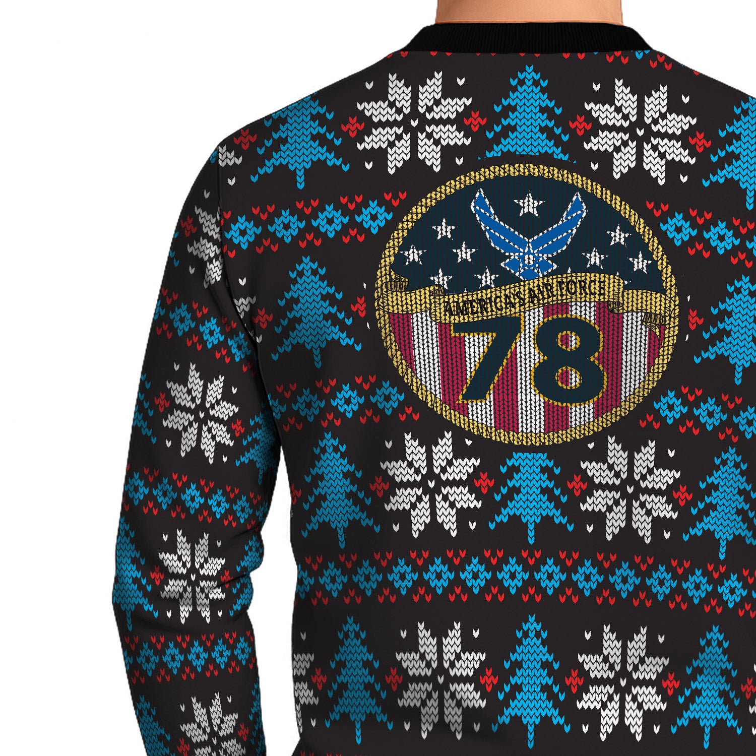 US Air Force 78th Anniversary Ugly Christmas Sweater for Women Men