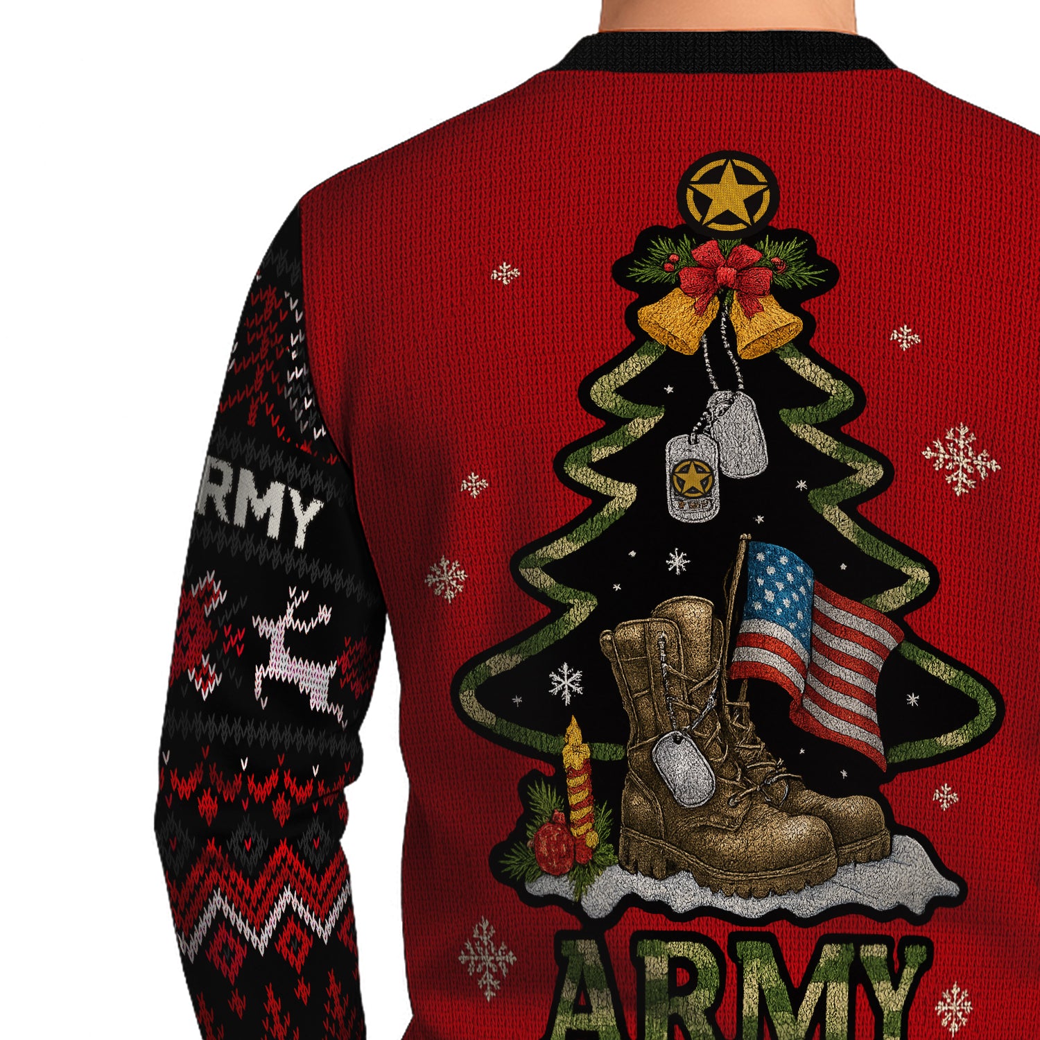 US Army Santa Cloud Soldier Ugly Christmas Sweater