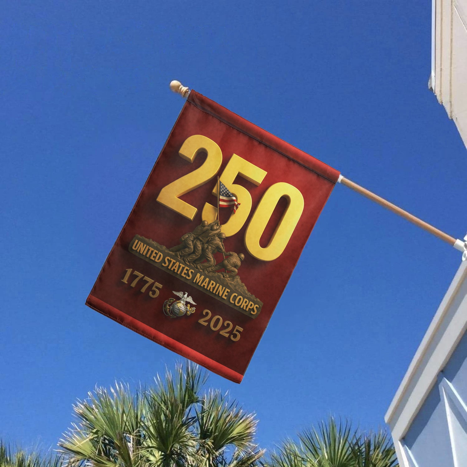 MARlNE 1775 - 2025 House Flag 28" x 40" Twin-Side Printing