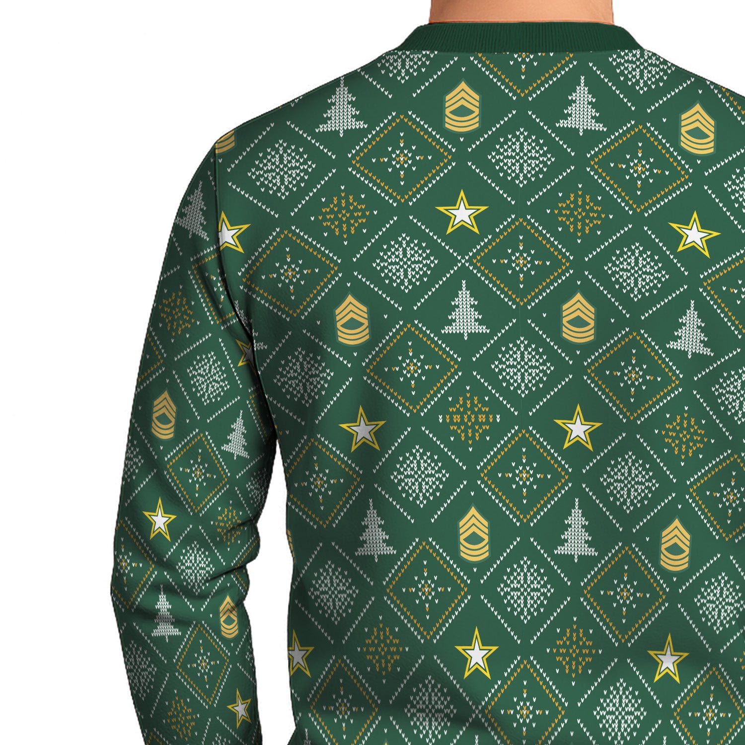 Custom Ranks US Army Ugly Christmas Sweater for Women Men TUST03