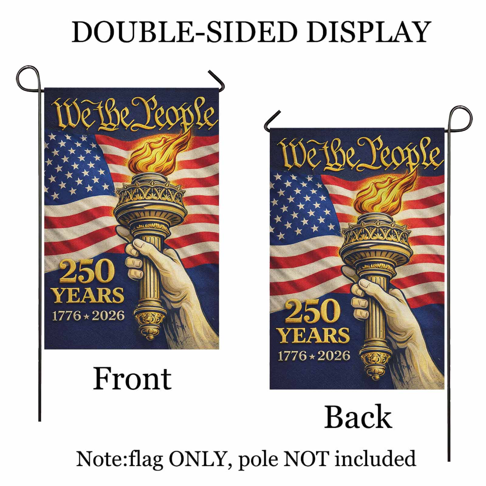 America 250 We The People Garden Flag Patriotic Independence Decor