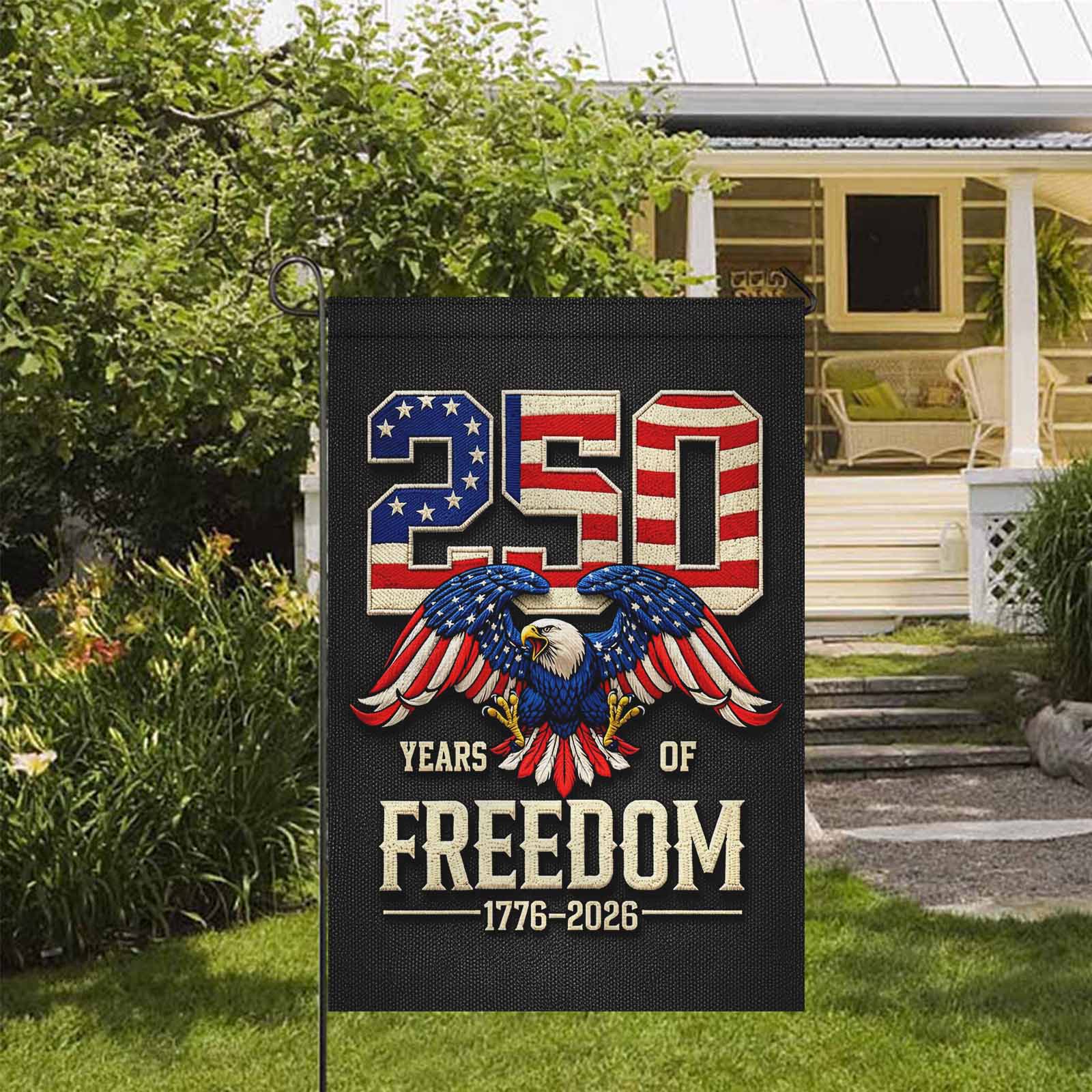 America 250 Patriotic Eagle Garden Flag 1776-2026 Freedom USA Flag Decor