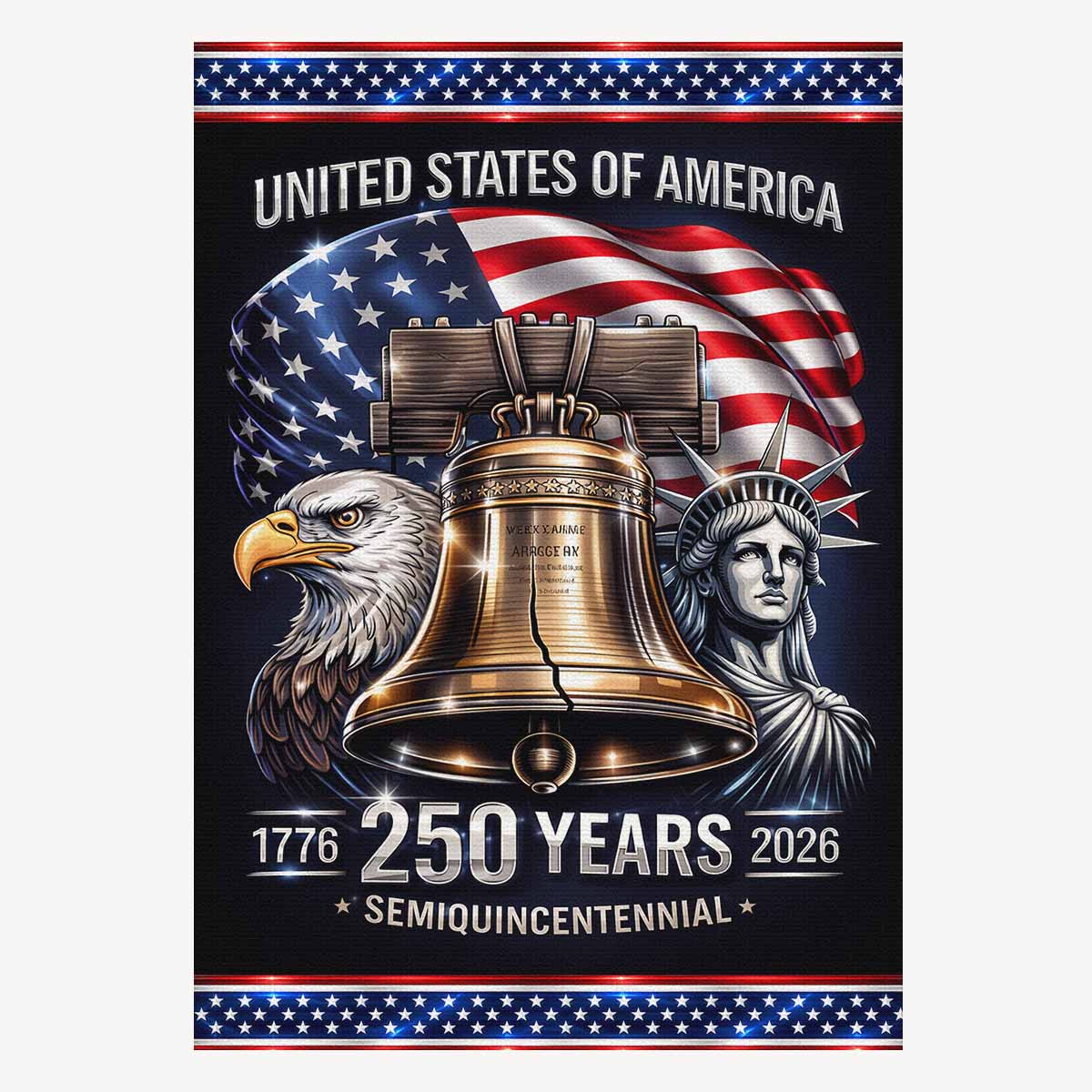 America 250 House Flag United States Semiquincentennial