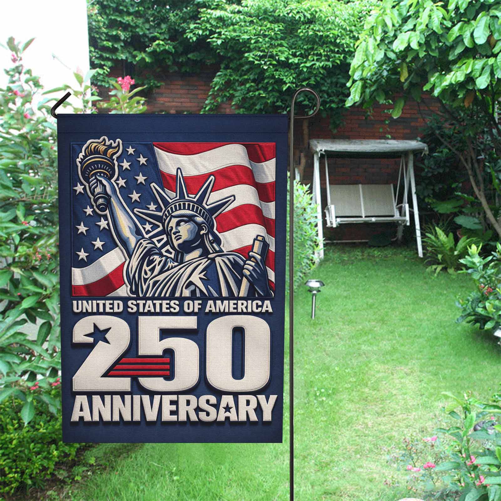 United States 250th Anniversary Garden Flag Patriotic USA Decor
