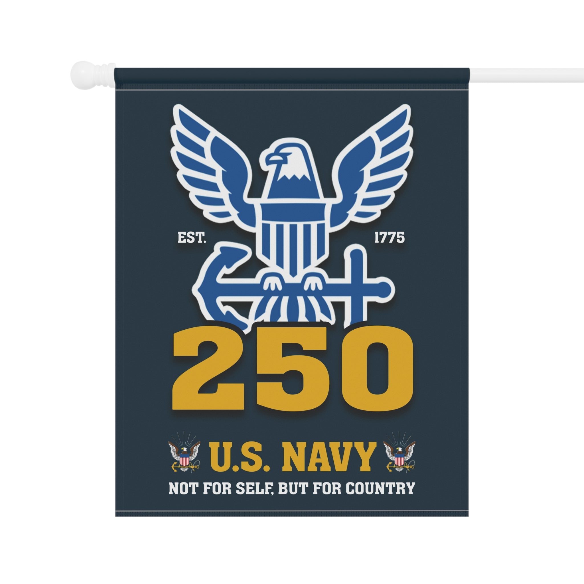 US Navy Est 1775 Not For Self, But For Country Garden Flag Twin-Side Printing