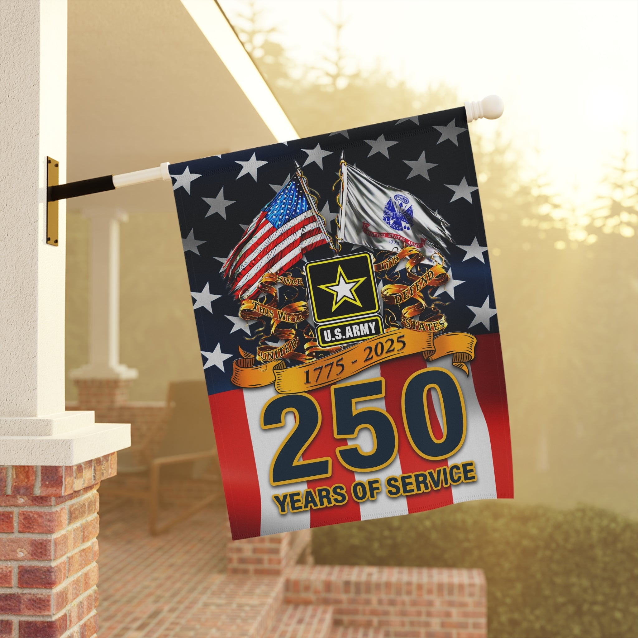 US Army 250 Years Of Service 1775 - 2025 Garden Flag Twin-Side Printing