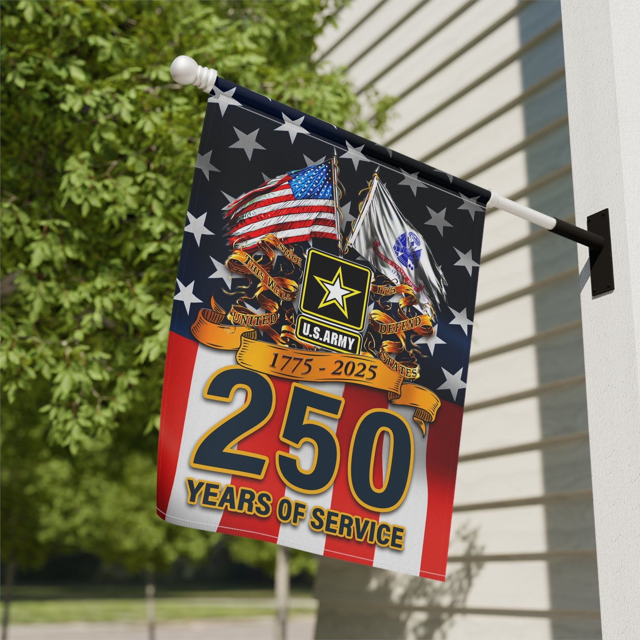 US Army 250 Years Of Service 1775 - 2025 Garden Flag Twin-Side Printing