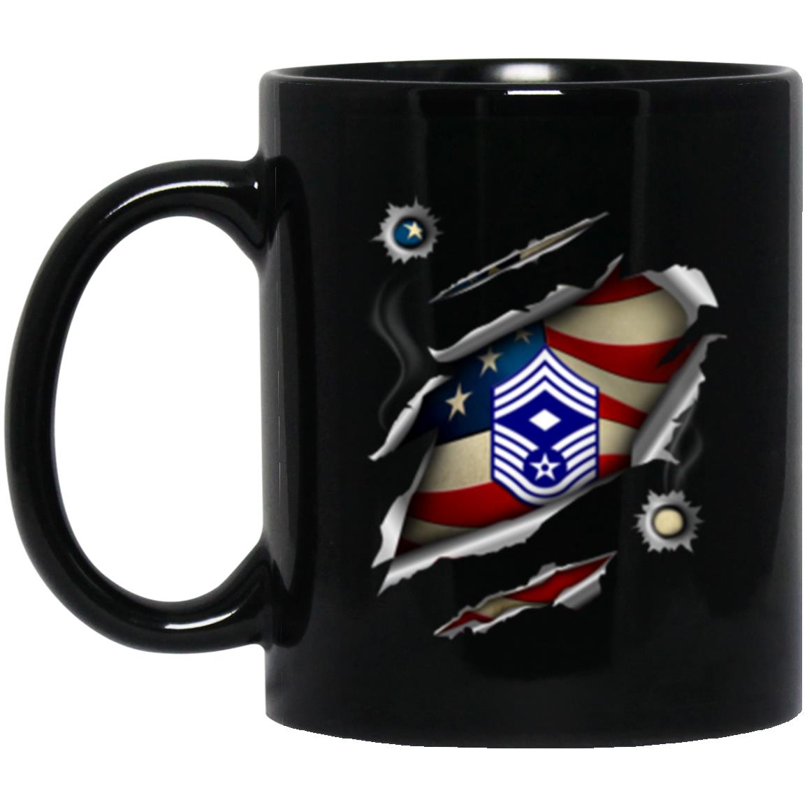 US Air Force E-9 First sergeant E-9 Rank 11oz - 15oz Black Mug