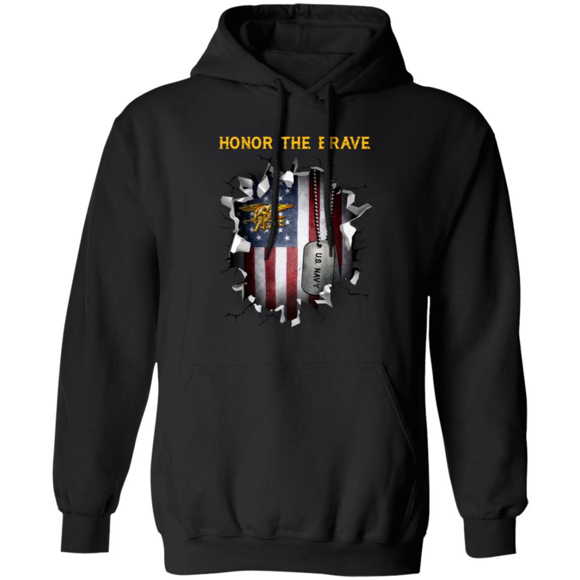 US Navy Special Warfare - Honor The Brave Front Shirt