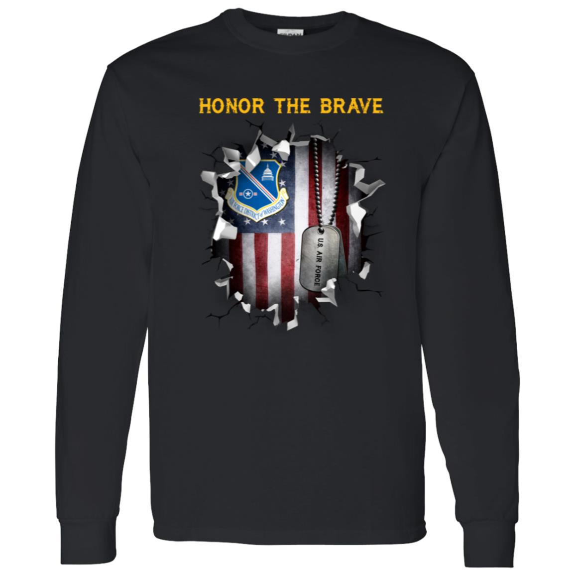 US Air Force District of Washington - Honor The Brave Front Shirt