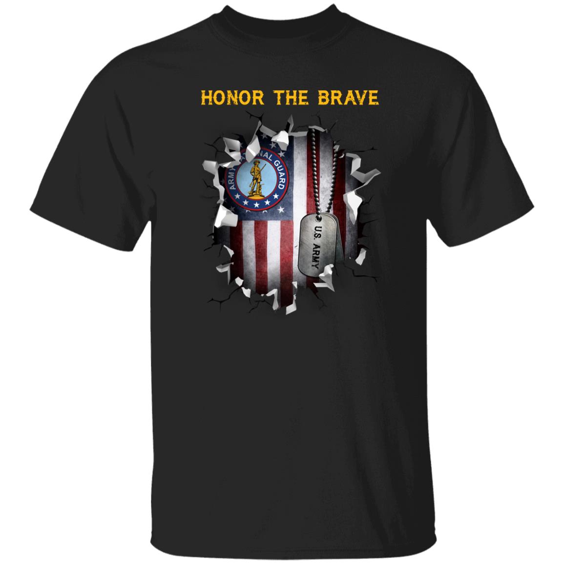 US Army National Guard  - Honor The Brave Front Shirt