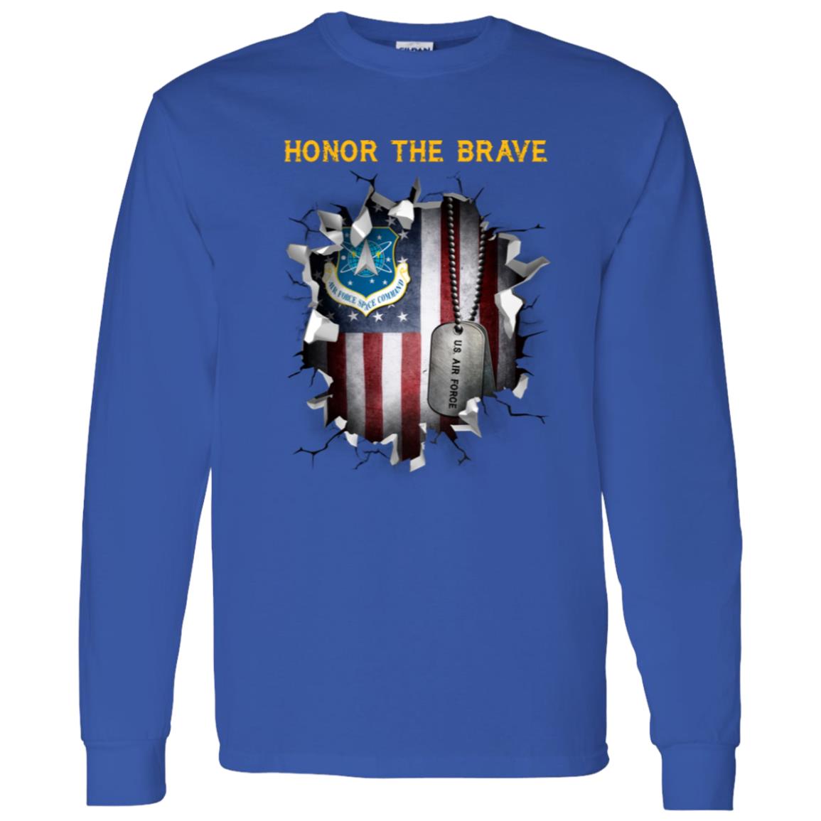 US Air Force Space Command - Honor The Brave Front Shirt