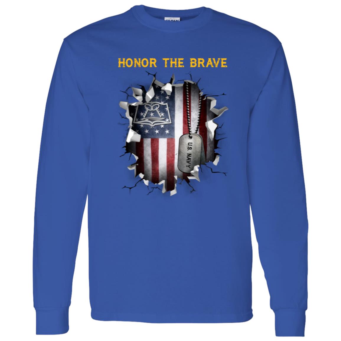 Navy Mess Management Specialist Navy MS - Honor The Brave Front Shirt