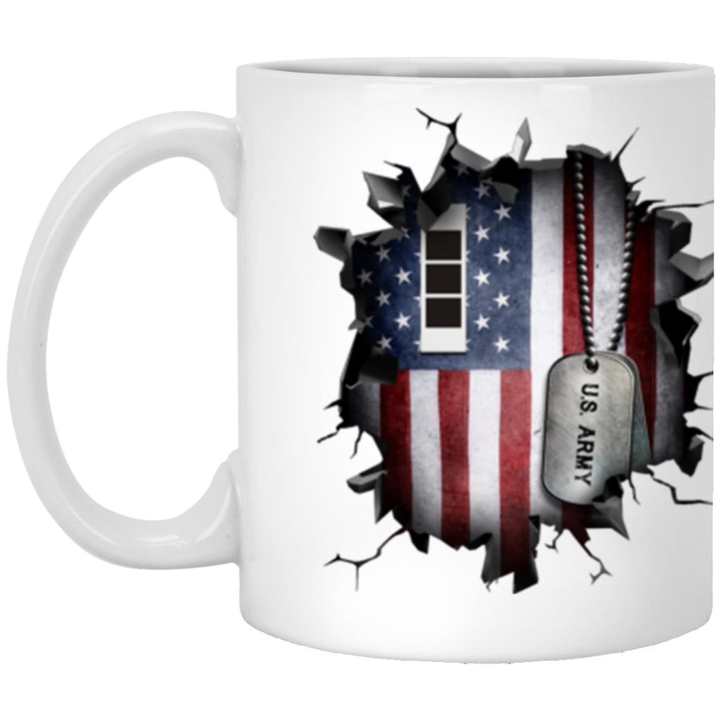 US Army W-3 Chief Warrant Officer 3 W3 CW3 Warrant Officer Ranks 3D Break Effect 11oz - 15oz White Mug