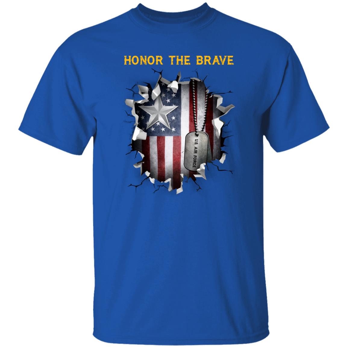 US Air Force O-7 Brigadier General Brig O7 General Officer  - Honor The Brave - Honor The Brave Front Shirt