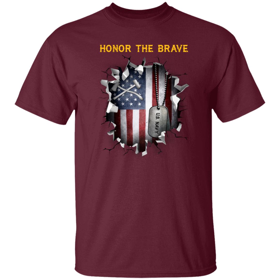 Navy Damage Controlman Navy DC - Honor The Brave Front Shirt