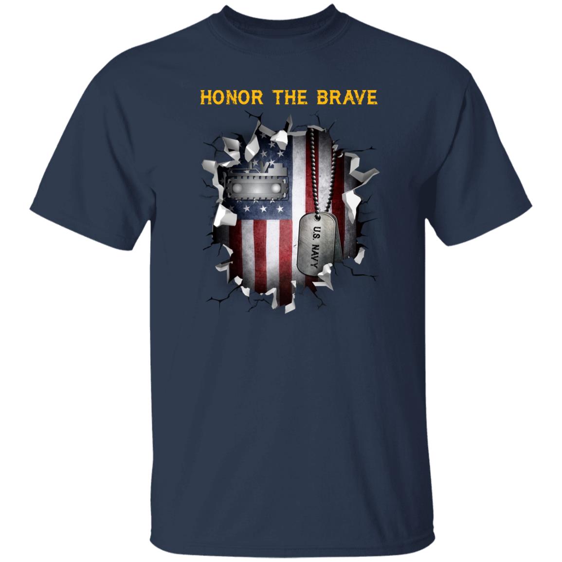 Navy Equipment Operator Navy EO - Honor The Brave Front Shirt