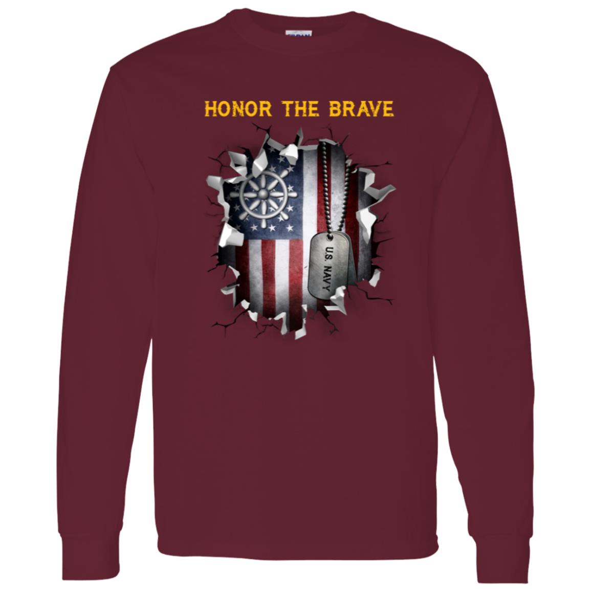 Navy Quartermaster Navy QM - Honor The Brave Front Shirt