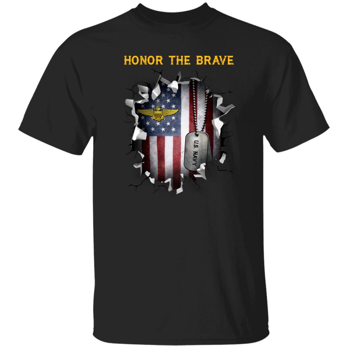 US Navy Naval Aviator - Honor The Brave Front Shirt