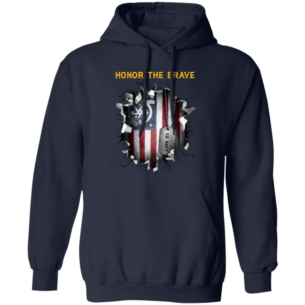 Navy Gas Turbine Systems Technician Navy GS - Honor The Brave Front Shirt