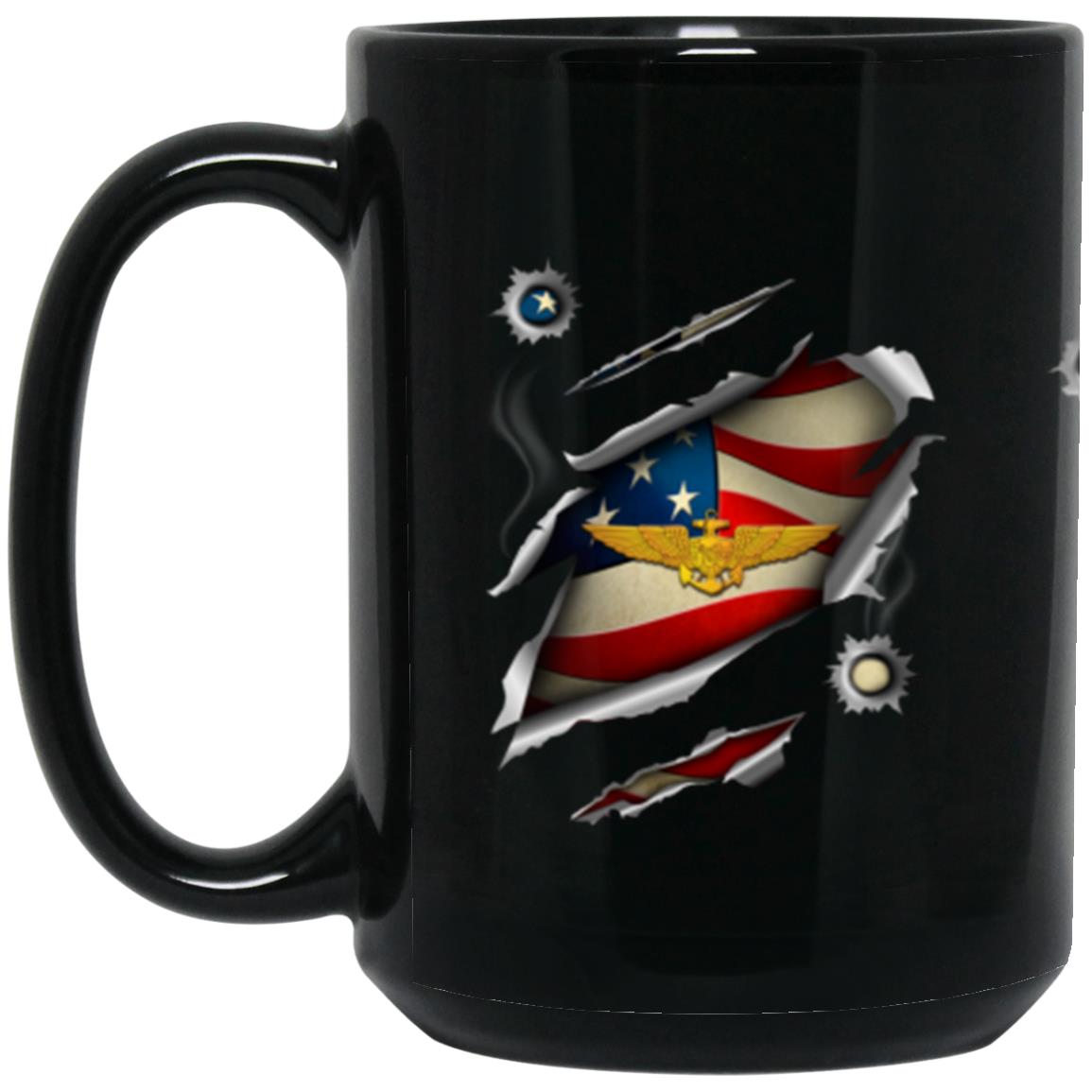 US Navy Naval Astronaut 11oz - 15oz Black Mug