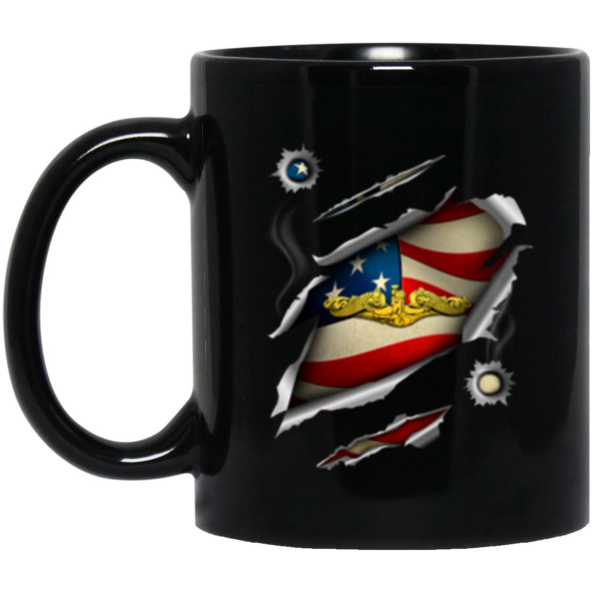 US Navy Submarine Officer 11oz - 15oz Black Mug