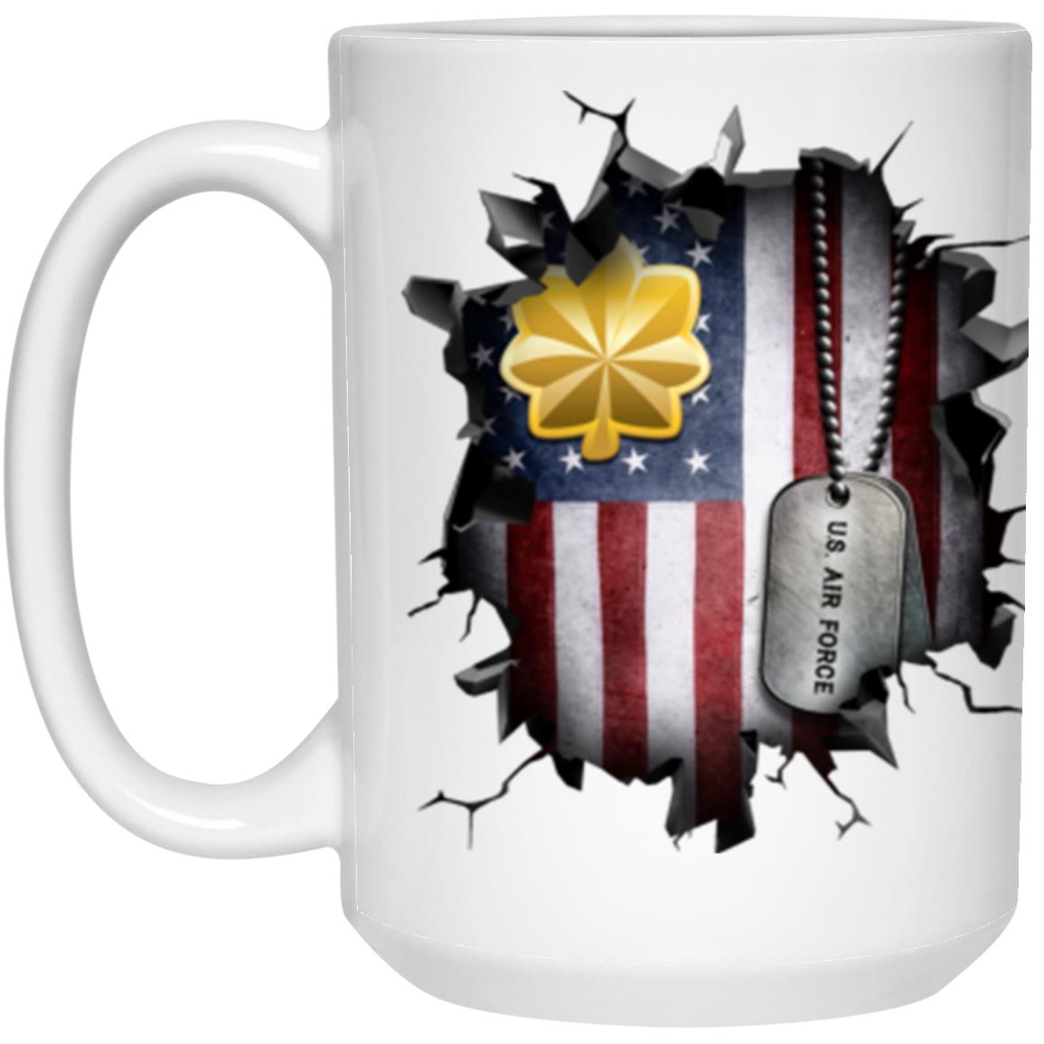 US Air Force O-4 Major Maj O4 Field Officer Ranks 3D Break Effect Coffee Mug 11oz - 15oz White Mug