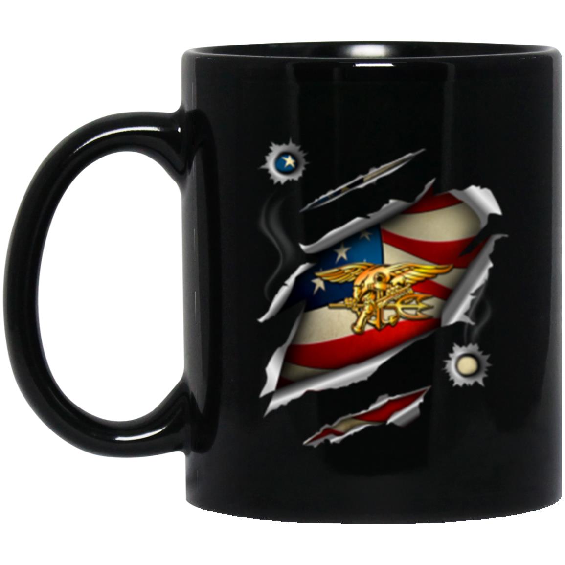 US Navy Special Warfare 11oz - 15oz Black Mug