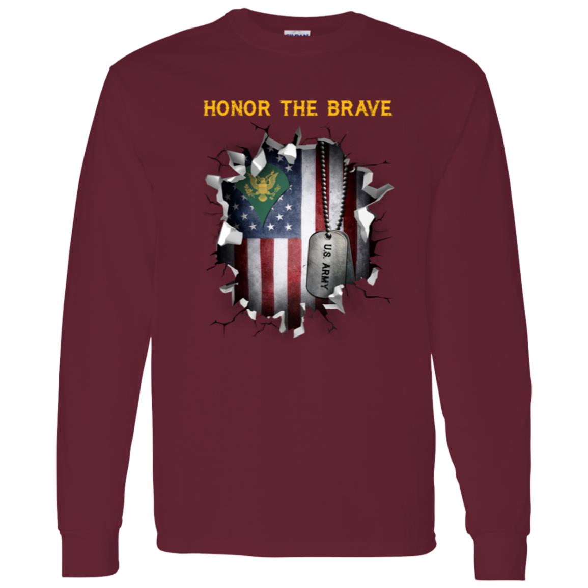 US Army E-4 SPC E4 Specialist - Honor The Brave Front Shirt