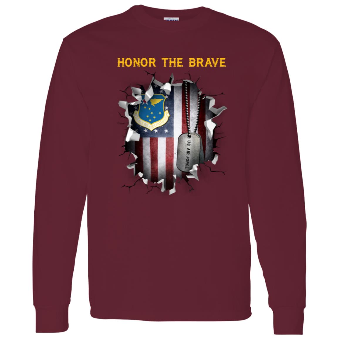 US Air Force Alaskan Air Command - Honor The Brave Front Shirt