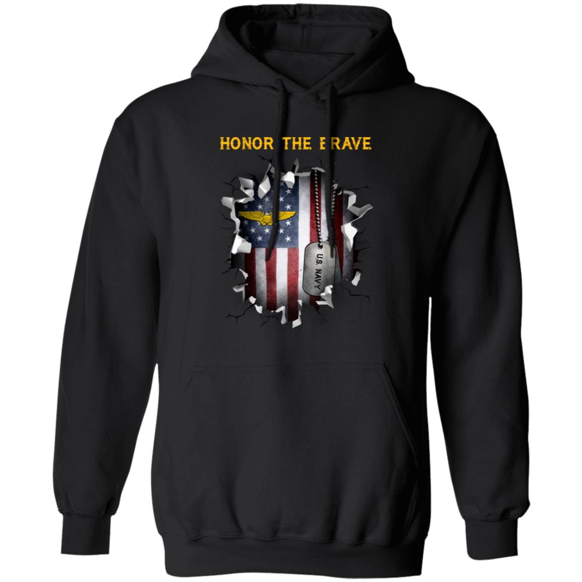 US Navy Naval Flight Officer - Honor The Brave Front Shirt