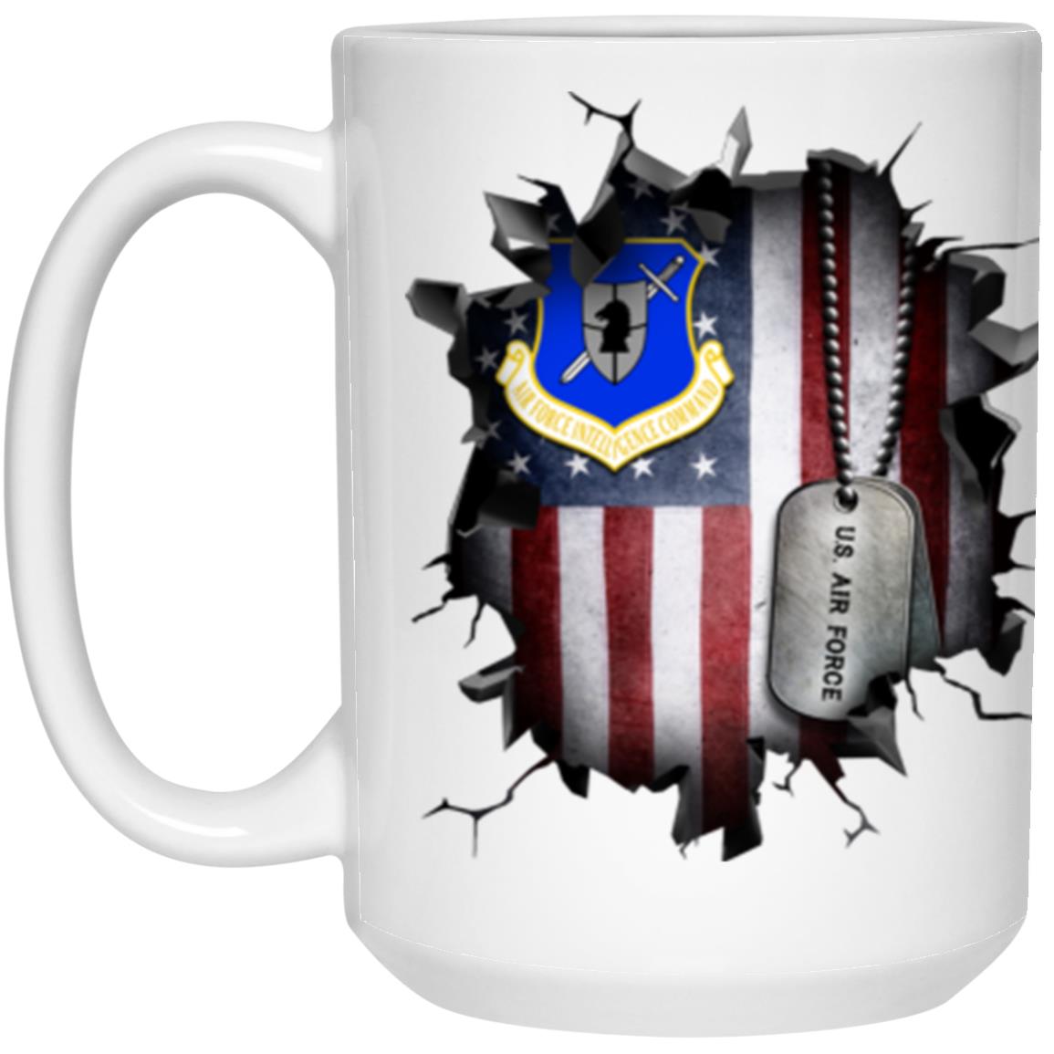 US Air Force Intelligence Command 3D Break Effect Coffee Mug 11oz - 15oz White Mug