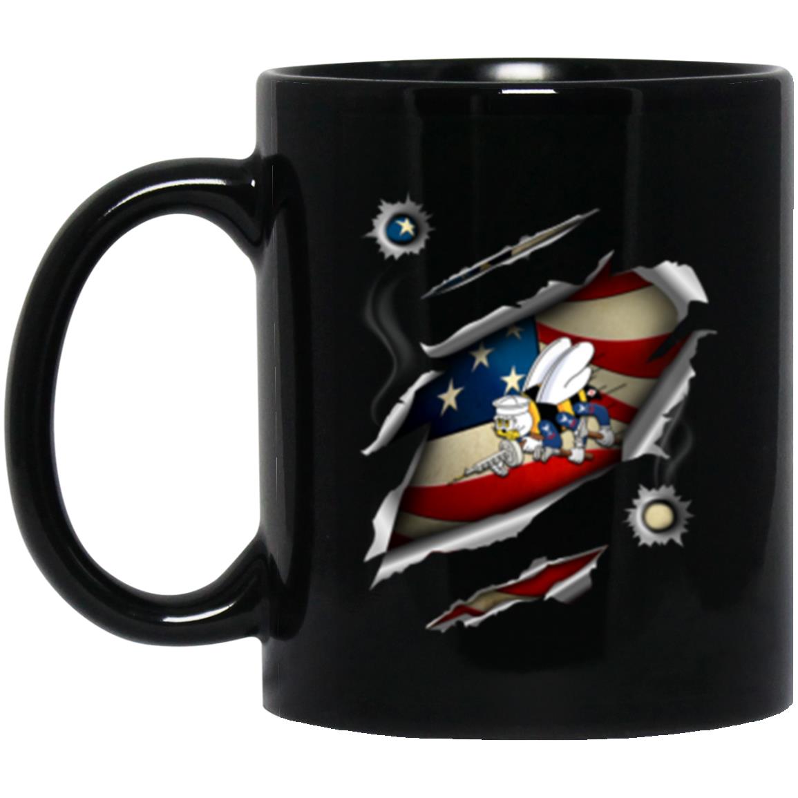 US Navy Seabees 11oz - 15oz Black Mug