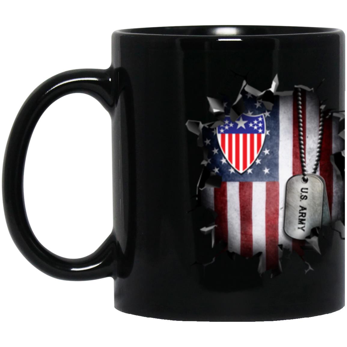 US Army Adjutant General 3D Break Effect 11oz - 15oz Black Mug