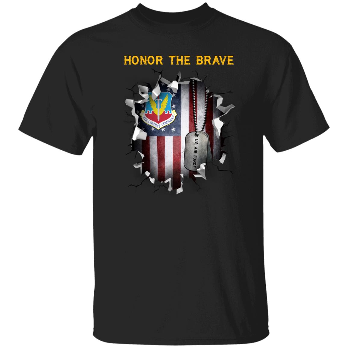 US Air Force Air Combat Command - Honor The Brave Front Shirt