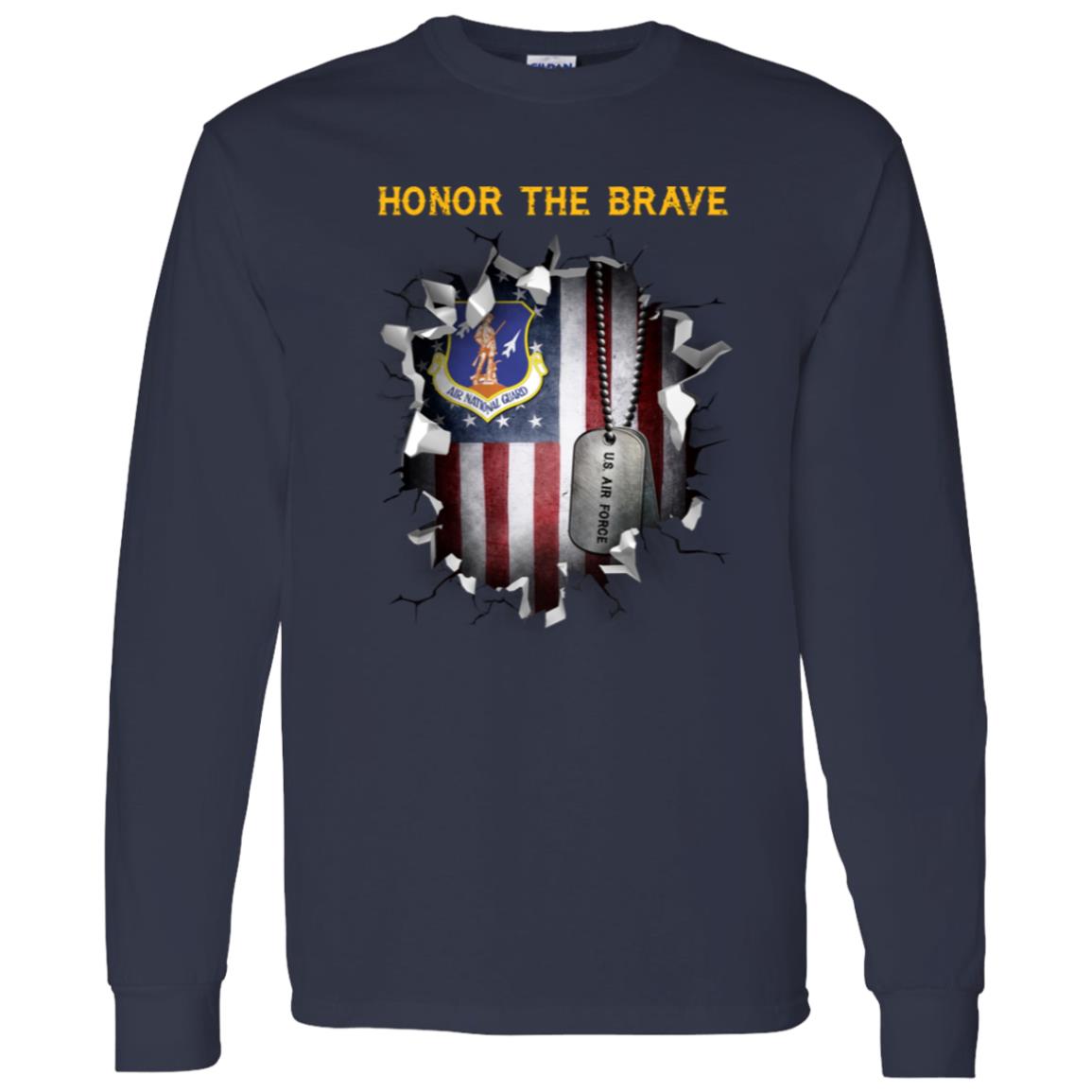 US Air Force Air National Guard - Honor The Brave Front Shirt