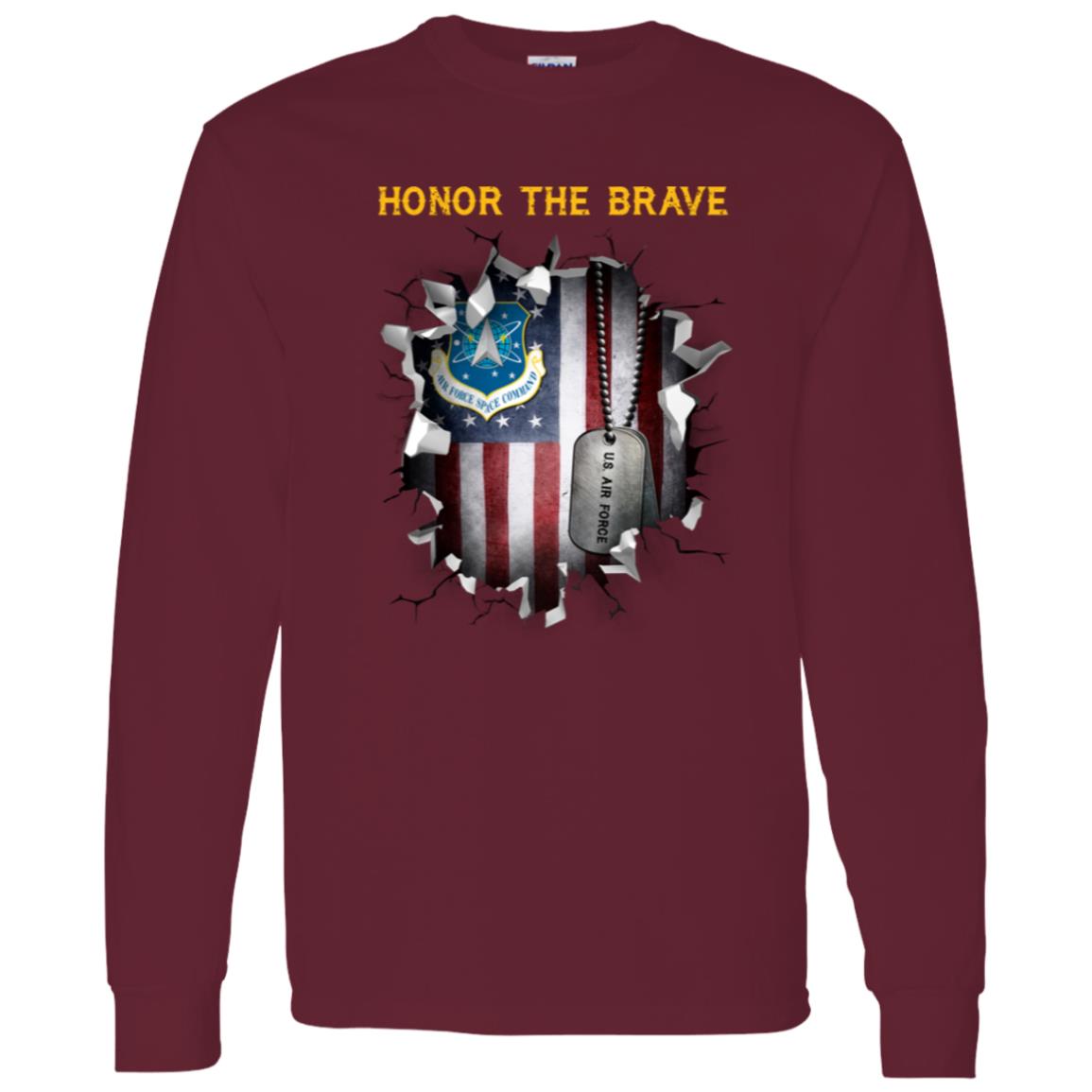 US Air Force Space Command - Honor The Brave Front Shirt