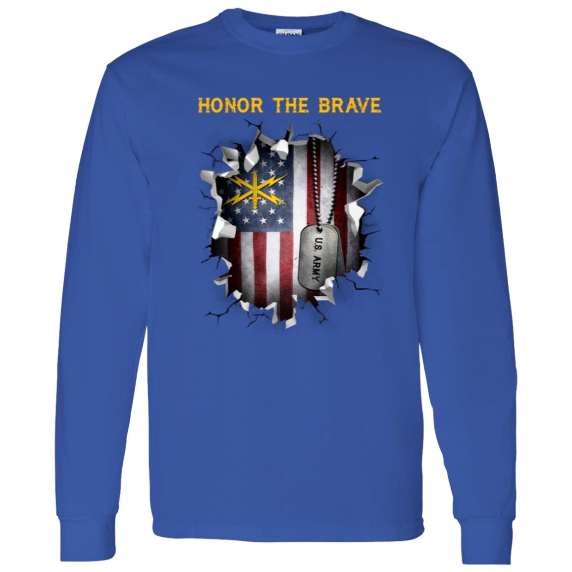 US  Army Cyber Corps  - Honor The Brave Front Shirt