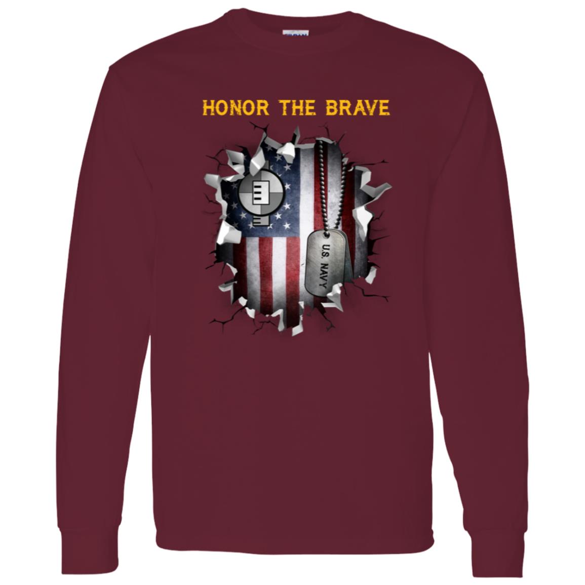 Navy Engineering Aide Navy EA - Honor The Brave Front Shirt