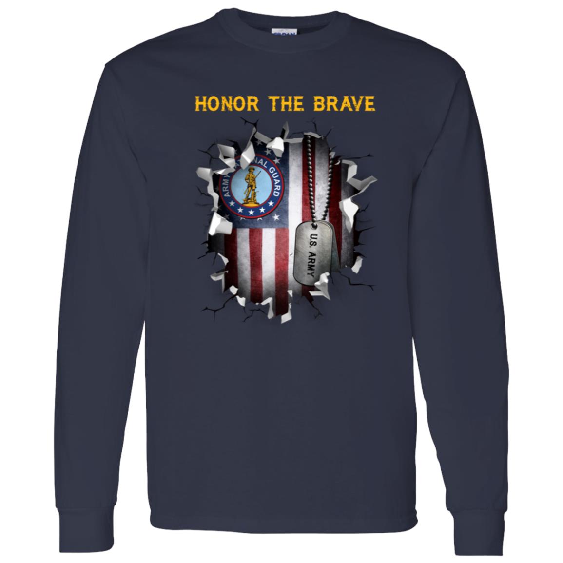 US Army National Guard  - Honor The Brave Front Shirt