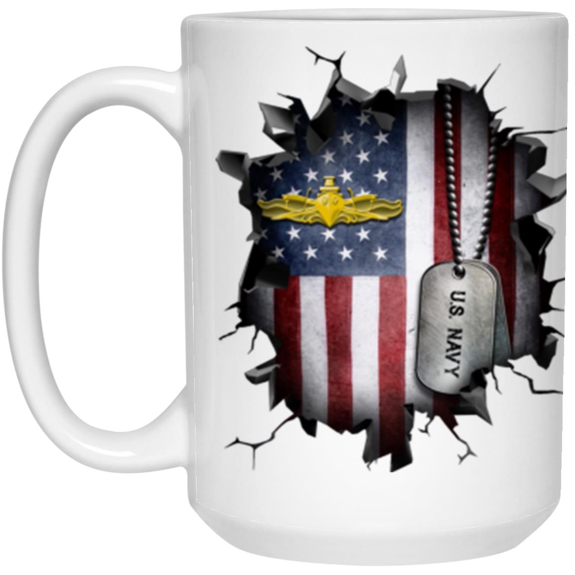 US Navy Surface Warfare Officer 3D Break Effect Coffee Mug 11oz - 15oz White Mug